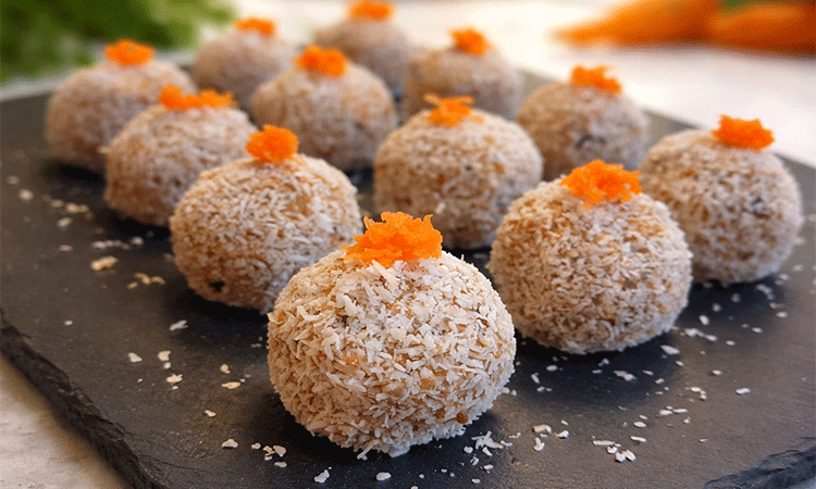 Biluțe vegane cu morcovi si curmale – desert sanatos fara zahar adaugat