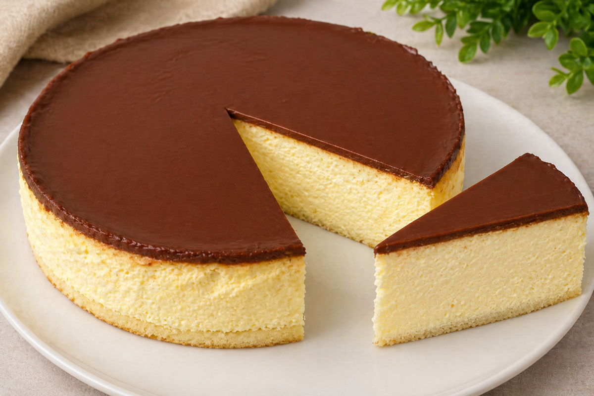 Cheesecake cremos cu glazura de ciocolata – desert gustos si aromat