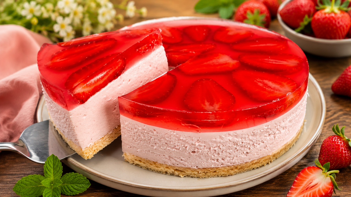 Cheesecake cu capsuni fara coacere – cremos, racoritor si perfect pentru vara