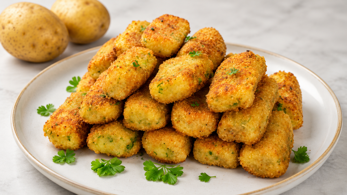 Cuburi crocante din cartofi cu mozzarella – gustare delicioasa si usor de facut