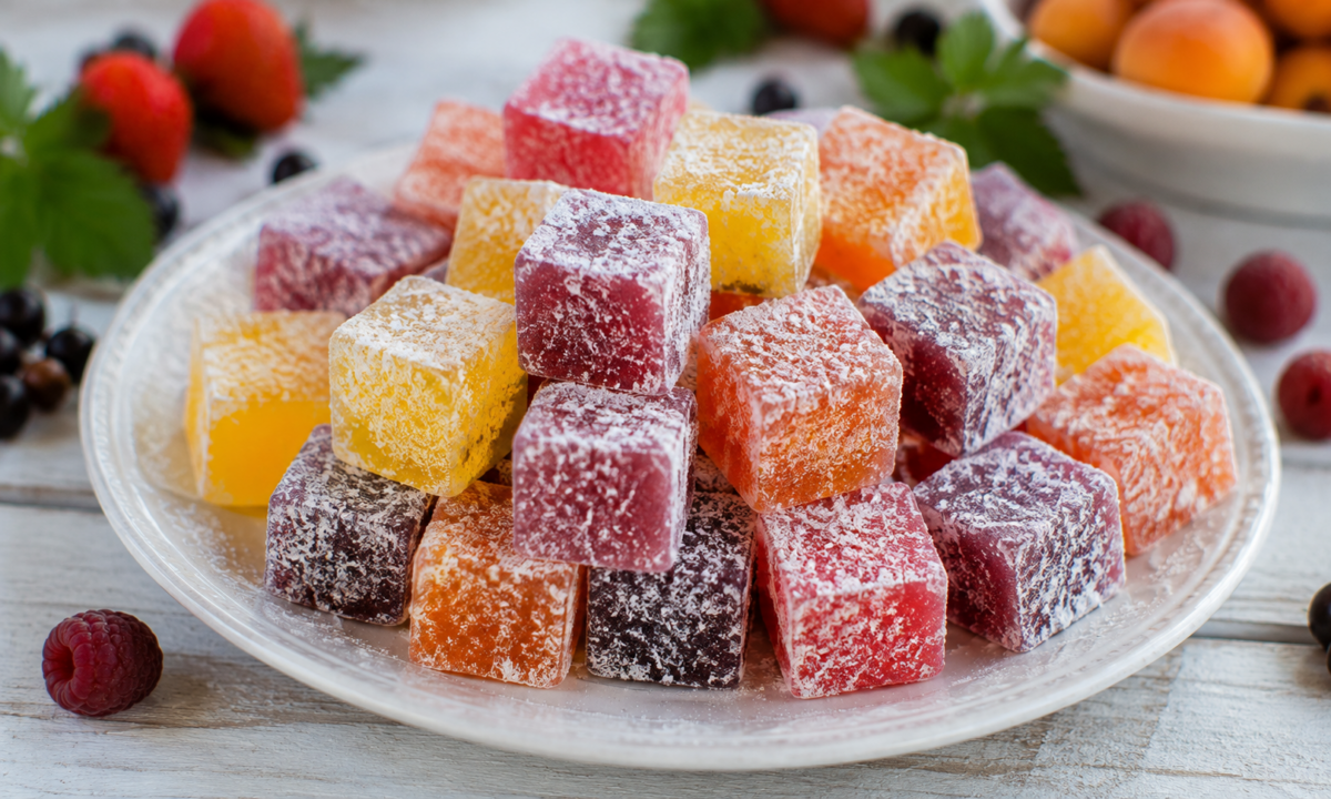 Rahat de fructe – desert colorat, aromat și delicios