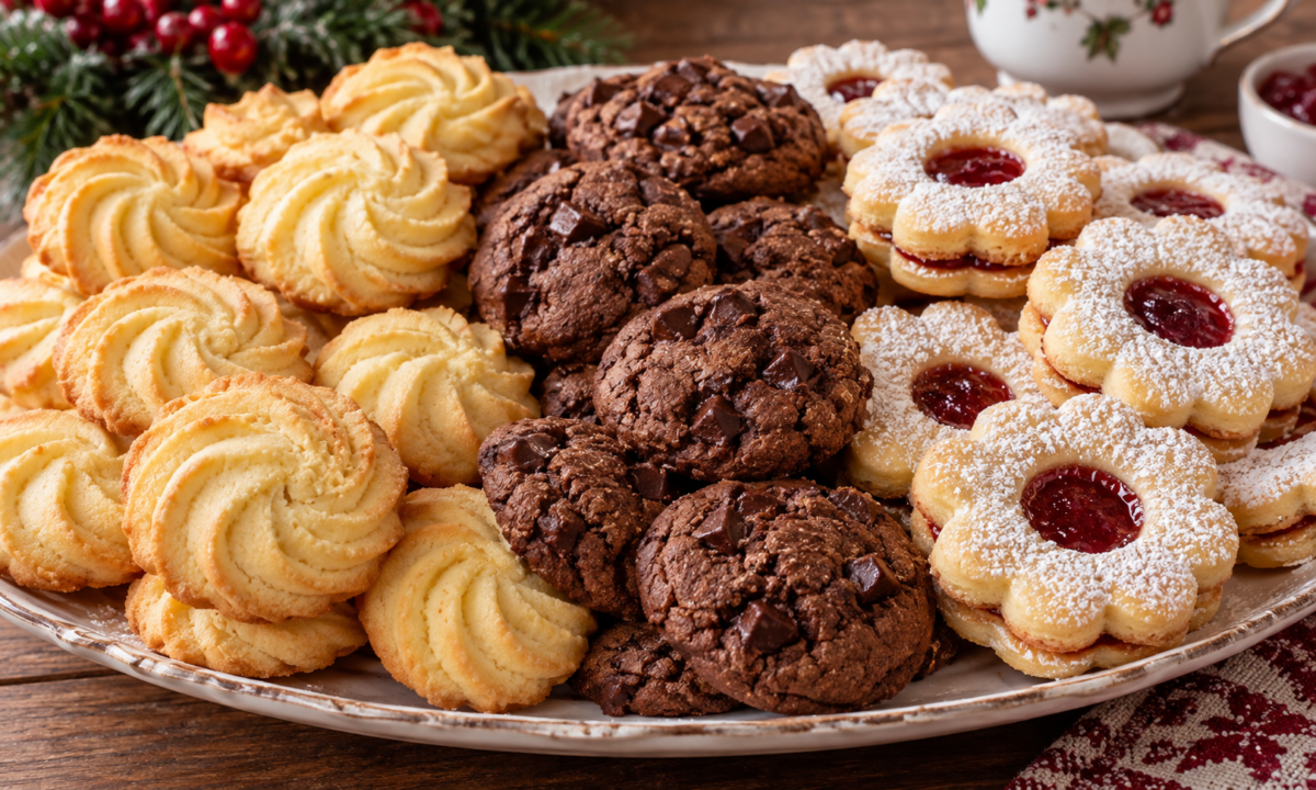 3 rețete de fursecuri fragede și delicioase – cu unt, ciocolată și gem