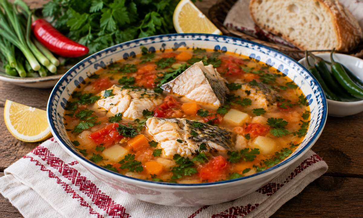 Ciorbă de pește – gustoasă, aromată și plină de legume