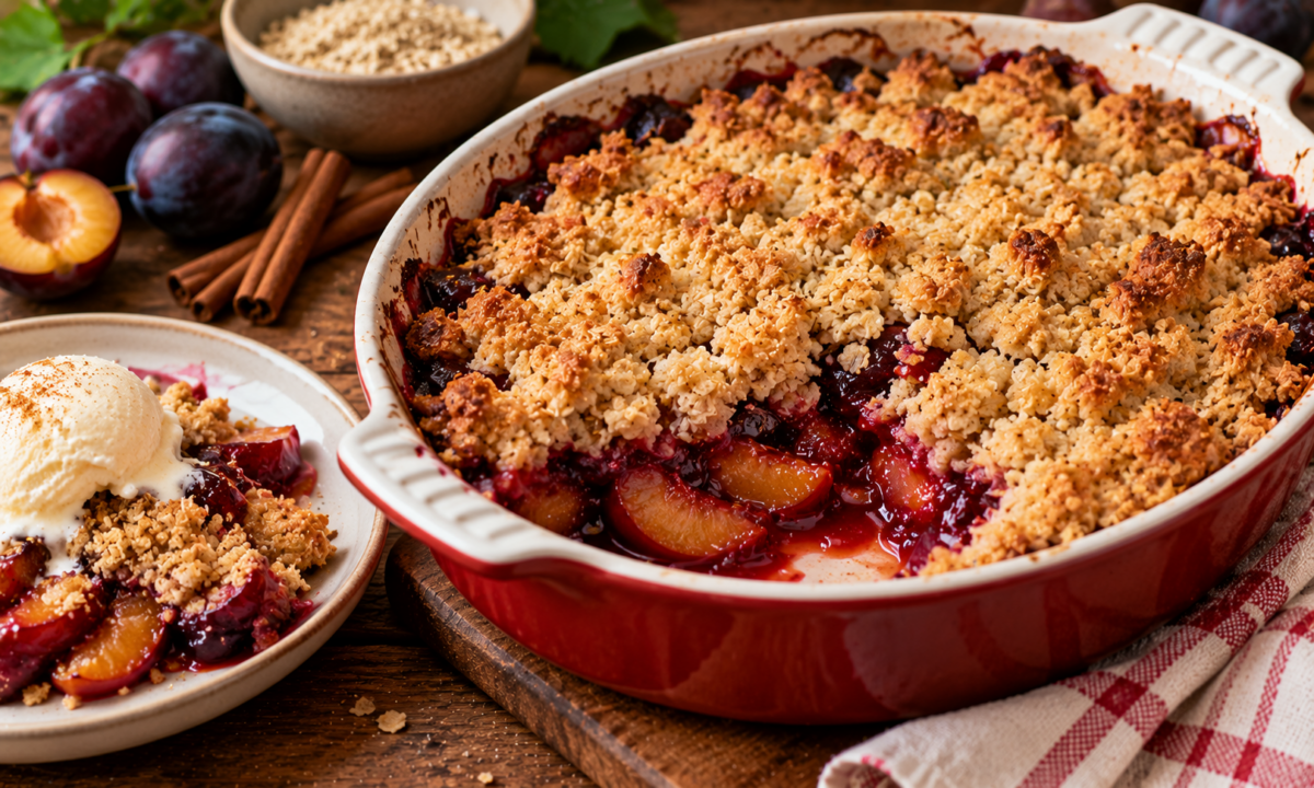 Crumble cu prune – Perfect pentru zilele de toamnă
