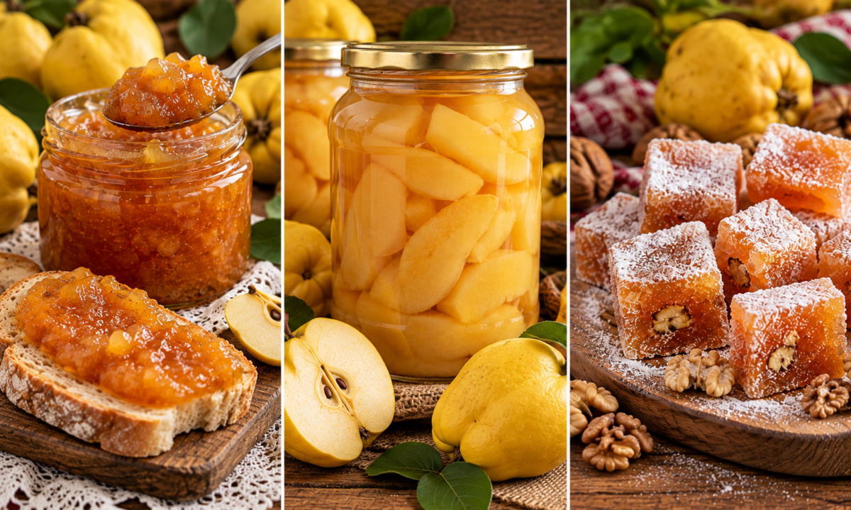 3 rețete cu gutui: Gem, compot și rahat. Cu gust de casă și aromă de copilărie