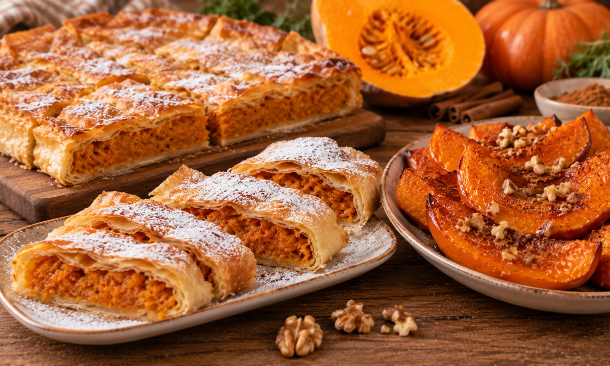 3 rețete delicioase cu dovleac plăcintar – Plăcintă, ștrudel și dovleac la cuptor