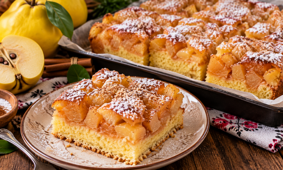 Prăjitură cu gutui – aromată și fragedă, este perfectă pentru toamnă