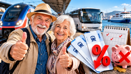 Pensionarii au reducere la transport...