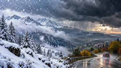 Iarna loveste Romania in plina...